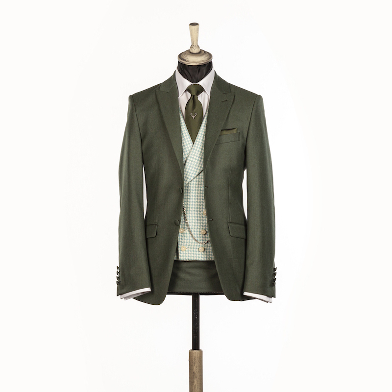 Sage Green Wedding Suit to hire for 2024