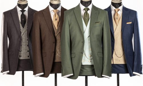 Four Tweed Wedding Suits.