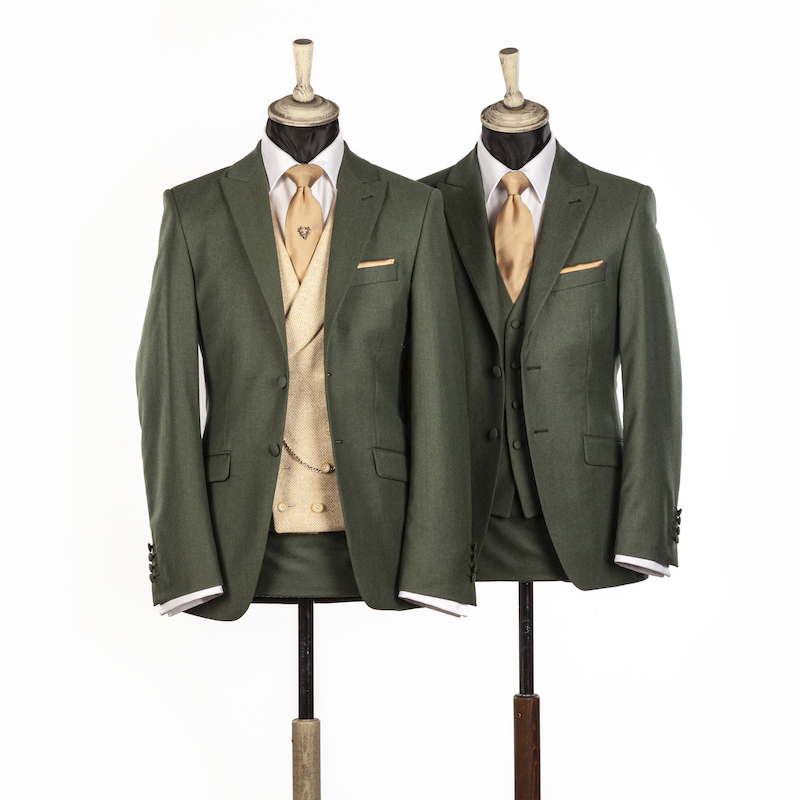 Two Sage Green Wedding suits for 2024