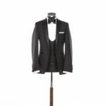 slim black dinner suit hire