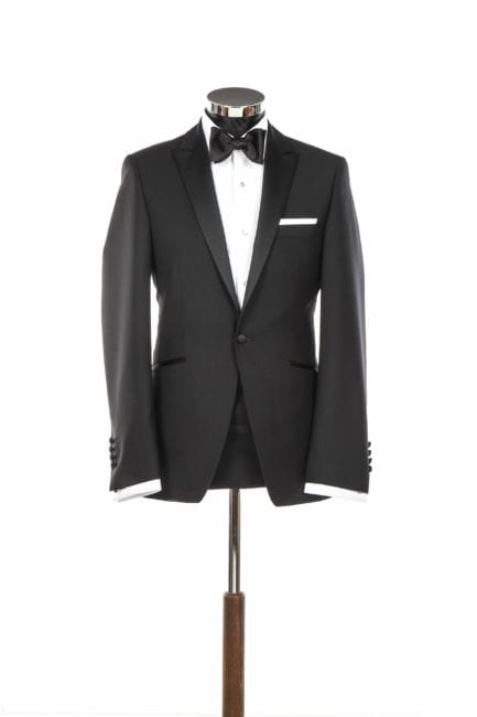 Black tie wedding suit hire