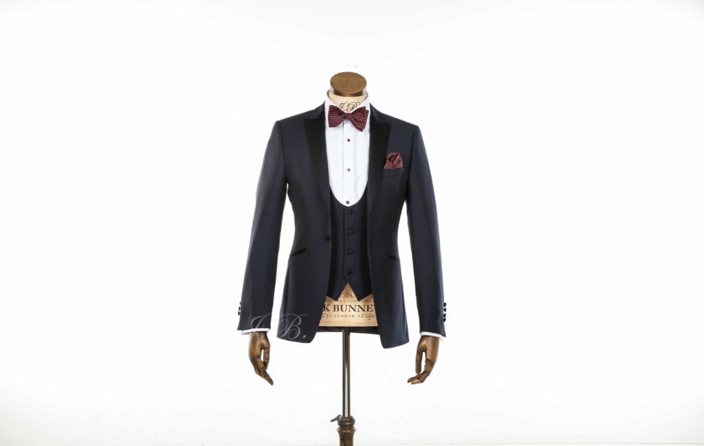 Blue dinner suit hire, slim dinner suit hire.