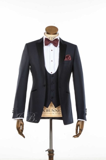 Blue dinner suit hire, slim dinner suit hire.