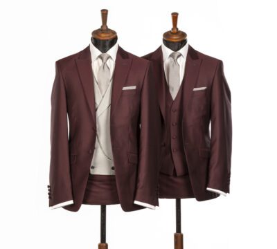 Burgundy / Maroon Wedding Suits to hire