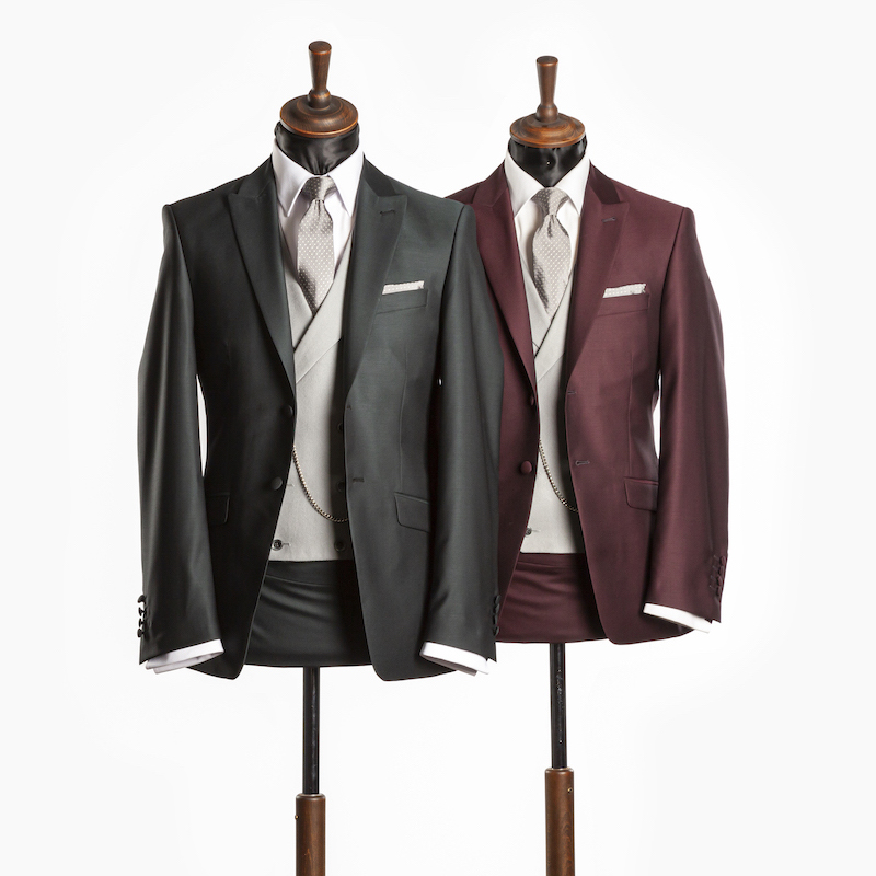 Luxury Wedding Suit Hire 2024 forest green and burgundy 