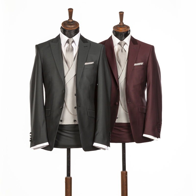 Luxury Wedding Suit Hire 2024 forest green and burgundy 