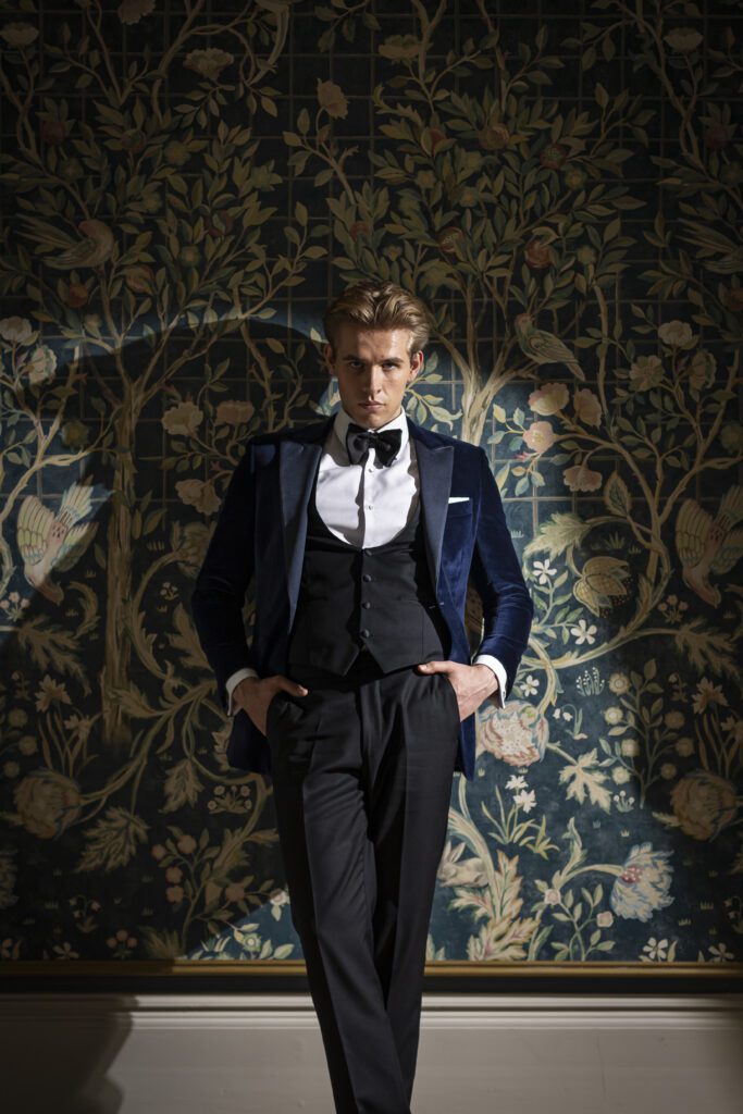 Navy Velvet Tuxedo for Weddings