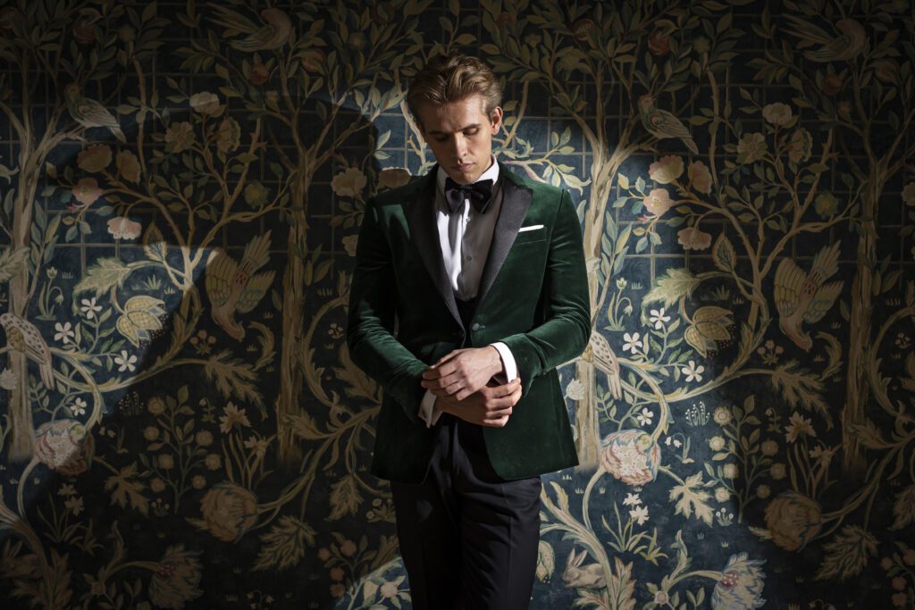 Green Velvet Tuxedo for Weddings 2024